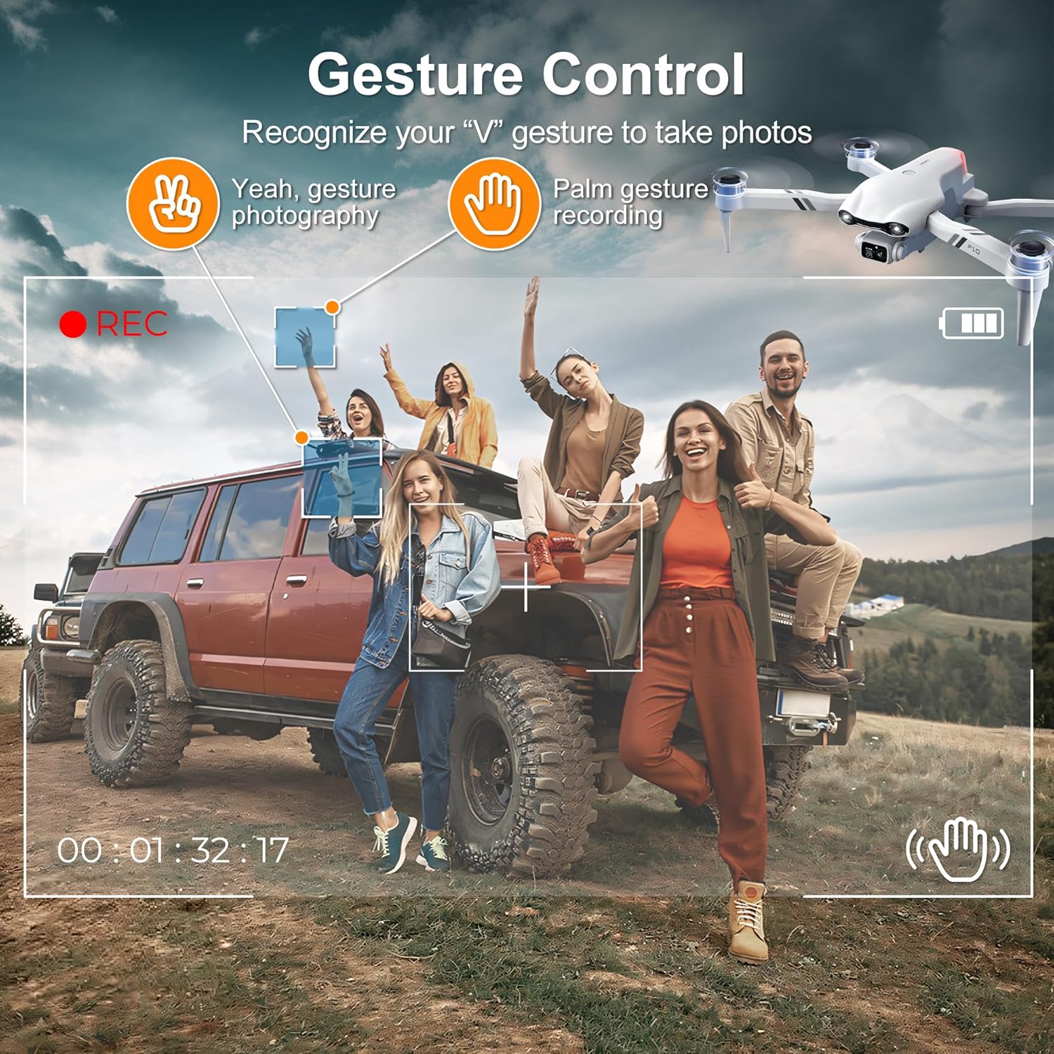 Drone with Camera for Adults, 2K UHD GPS RC Drone Brushless Motor, Smart FPV Foldable Quadcopter for Beginners, 5G WIFI Transmission, Auto Return, Follow Me, Waypoints, Altitude Hold, 30 Mins Flight Time, Gift Drone for Boys Girls - Image 9