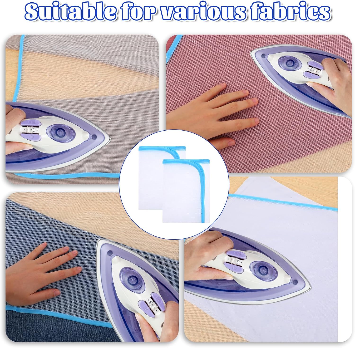 Molain 2 Pack Pressing Cloth for Ironing Scorch Mesh Cloth Scorch-Saving Ironing Protector Insulation Pad for Sewing and Ironing Iron Fabric Protector Pressing Tool for Ironing Protection 23.6×15.7" - Image 7