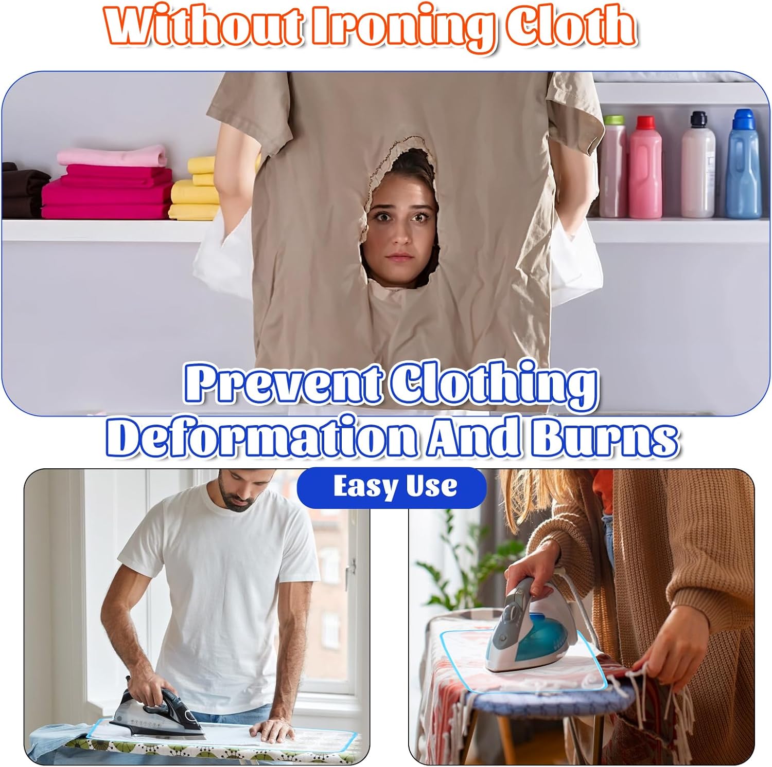 Molain 2 Pack Pressing Cloth for Ironing Scorch Mesh Cloth Scorch-Saving Ironing Protector Insulation Pad for Sewing and Ironing Iron Fabric Protector Pressing Tool for Ironing Protection 23.6×15.7" - Image 8